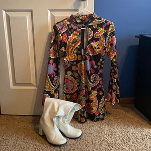Go-Go Girl Outfit and White Boots